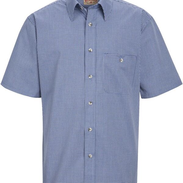 Men's Mini-Plaid Uniform Short Sleeve Shirt Thumbnail